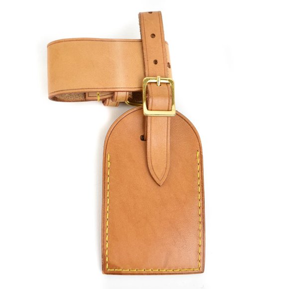 LOUIS VUITTON: Tan, Vachetta Leather & Logo, Luggage Tag & Keepall Set (sf) - Picture 4 of 6